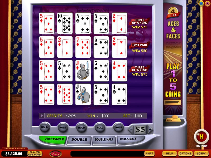 4 Line Aces and Faces Video Poker